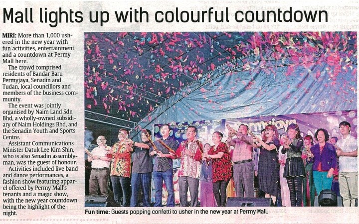 Mall lights up with colourful countdown