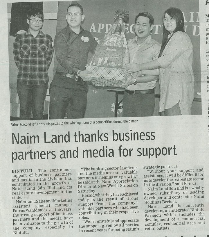 Naim Land thanks business partners and media for support