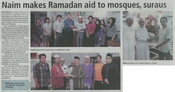 Naim Makes Ramadan Aid to Mosque