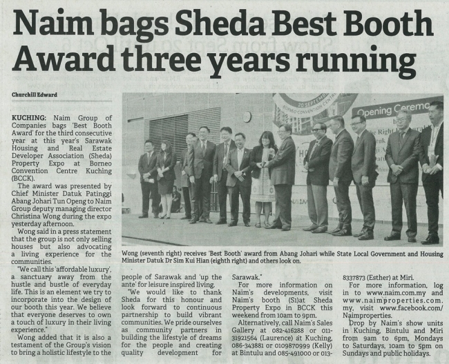 Naim bags Sheda Best Booth Award three years running