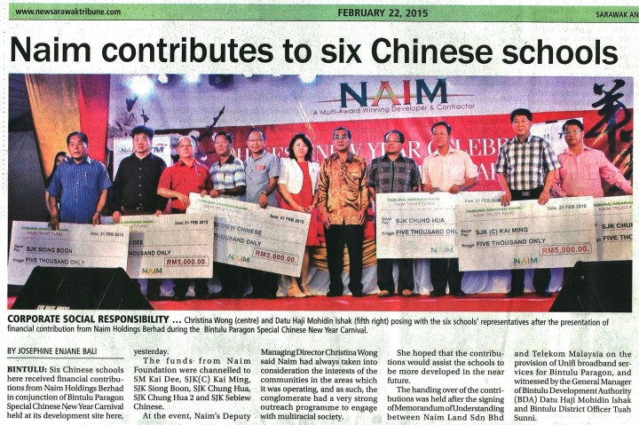 Naim contributes to six Chinese schools