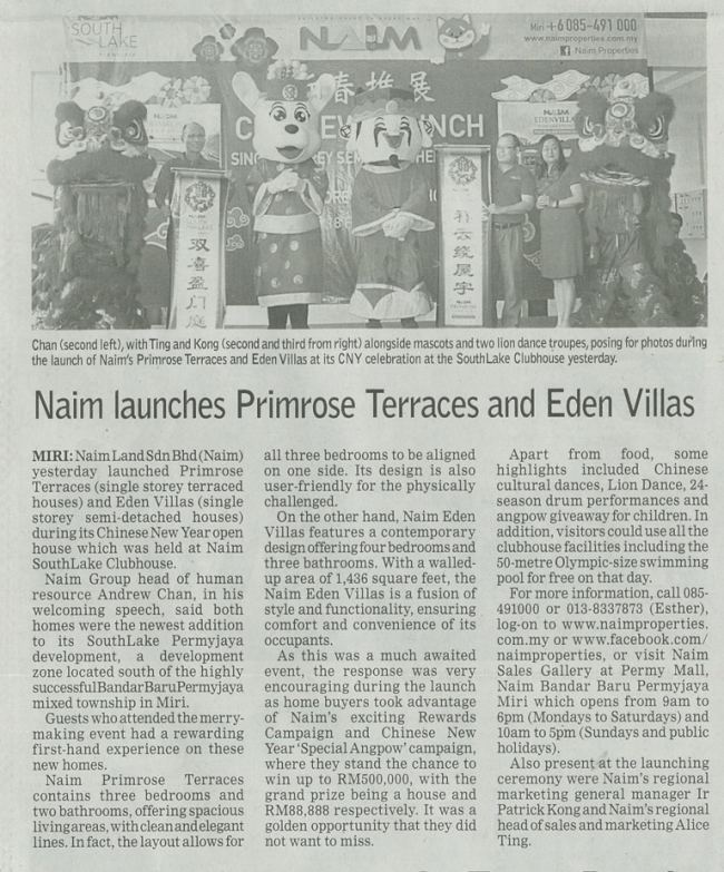 Naim launches Primrose Terraces and Eden Villas