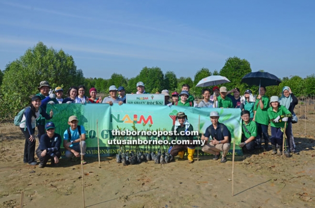 Naim staff plant 300 saplings in wetlands sanctuary