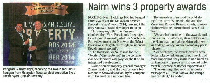 Naim wins 3 property awards